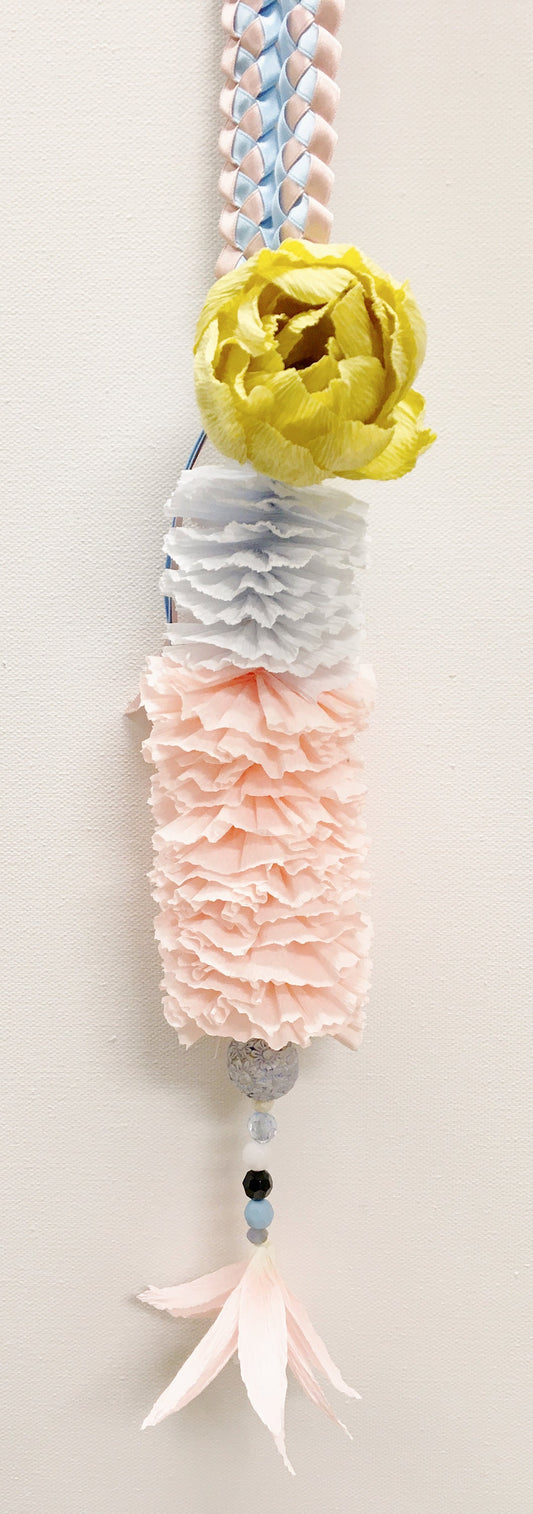 Graduation Lei-Crepe Paper Flower Ribbon Lei-Wedding Lei-Birthday Lei-Paper Flowers- Lei