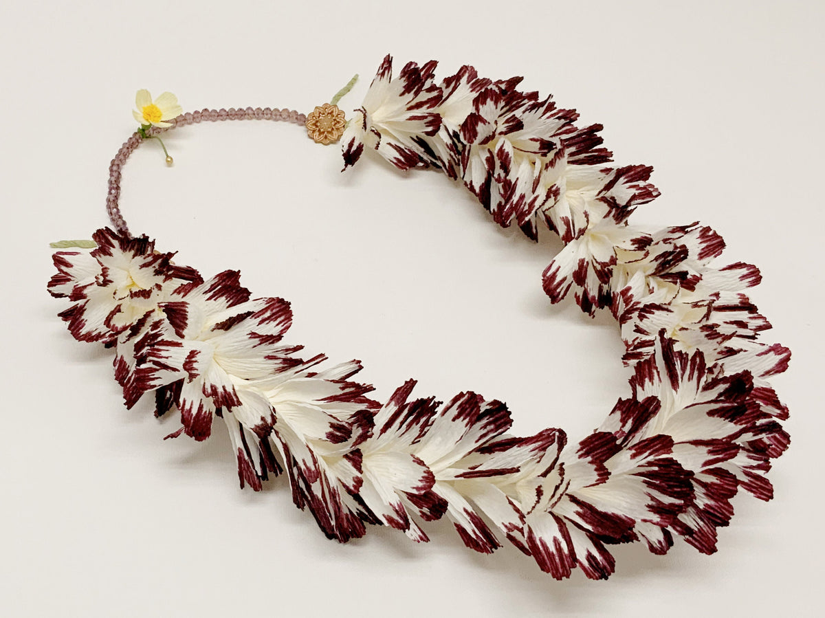 Graduation Lei-Crepe Paper Flower Bloom Lei-Wedding Lei-Birthday Lei-Paper Flowers- Lei