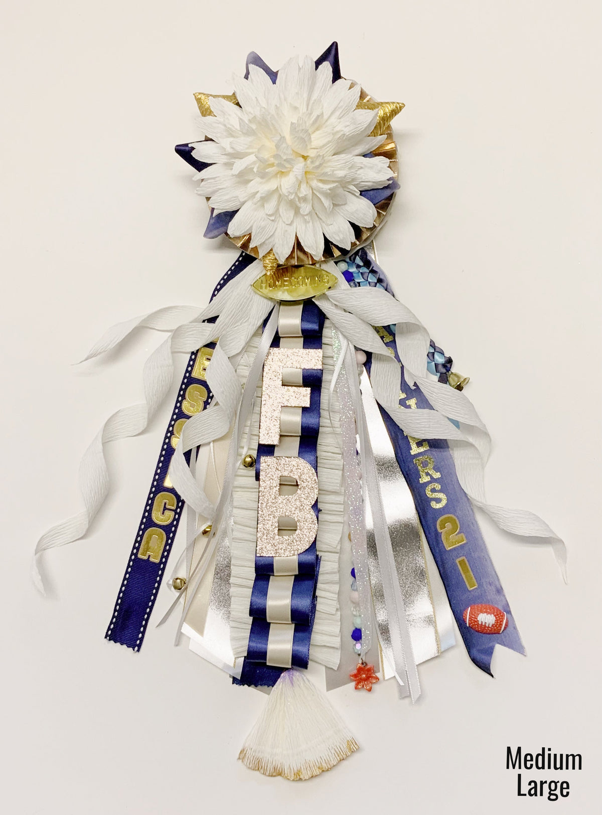 Custom School Spirit Mum Pin – Homecoming Corsage