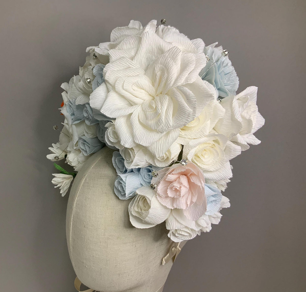 Hair Accessories-Bridgerton Inspired Headpiece-Kentucky Derby Fascinator-Fascinator-Flower Headpiece-Wedding Tiara-Bridal Crown-Flower Crown