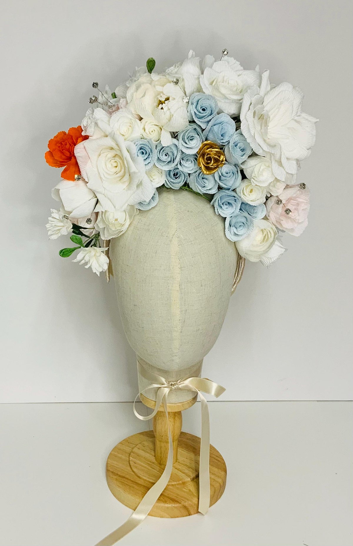 Hair Accessories-Bridgerton Inspired Headpiece-Kentucky Derby Fascinator-Fascinator-Flower Headpiece-Wedding Tiara-Bridal Crown-Flower Crown