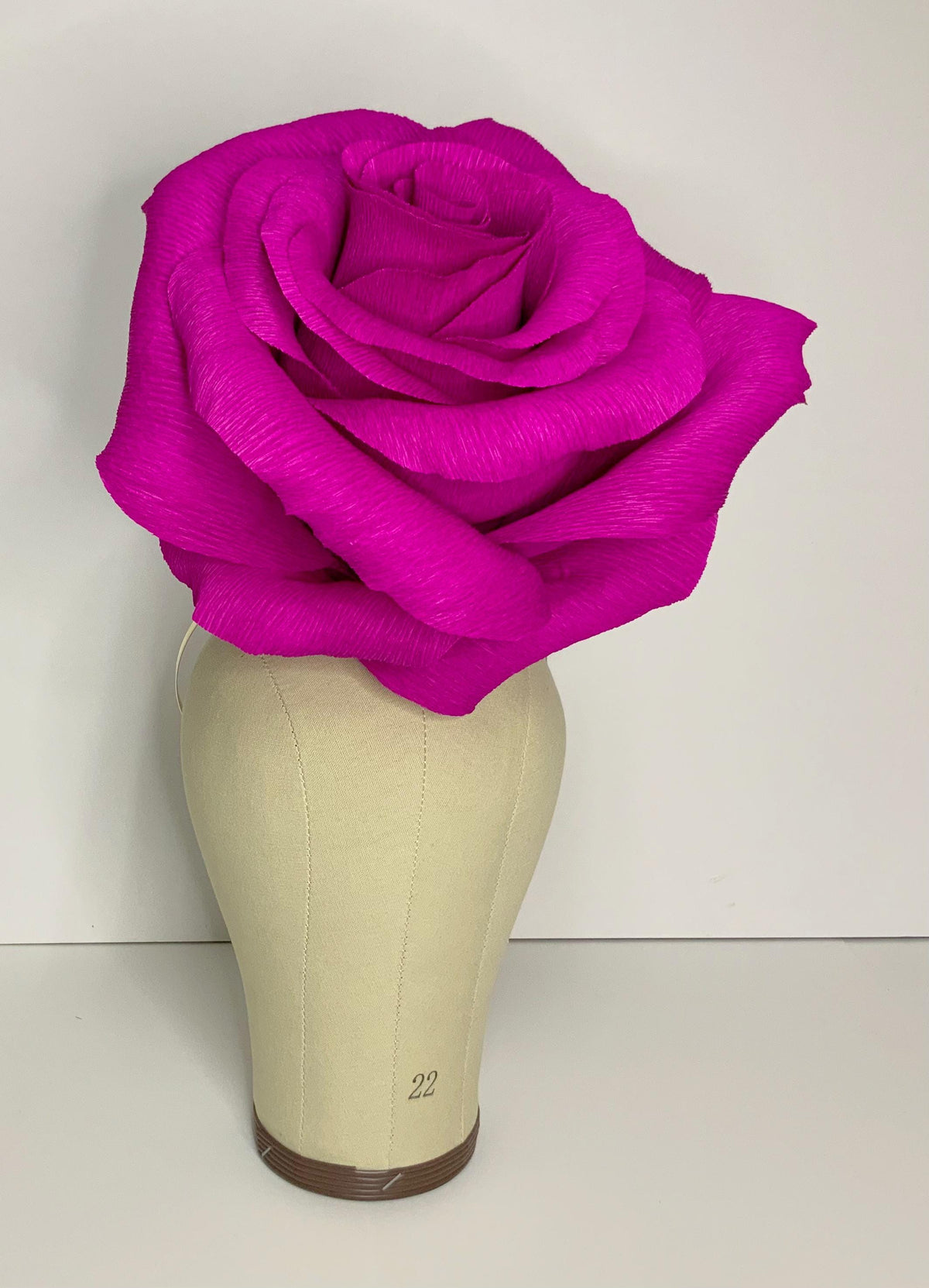 Rose Fascinator-Paper Flowers-Crepe Paper Flower Hat-Flower Headpiece-Rose Headband-Hair Accessories-Frida Khalo Headband-Fascinator