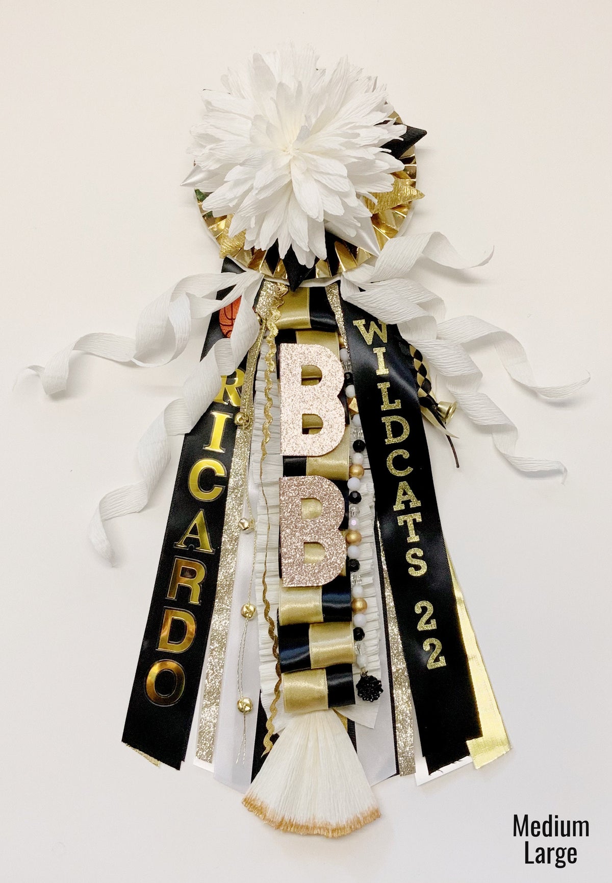 Custom School Spirit Mum Pin – Homecoming Corsage