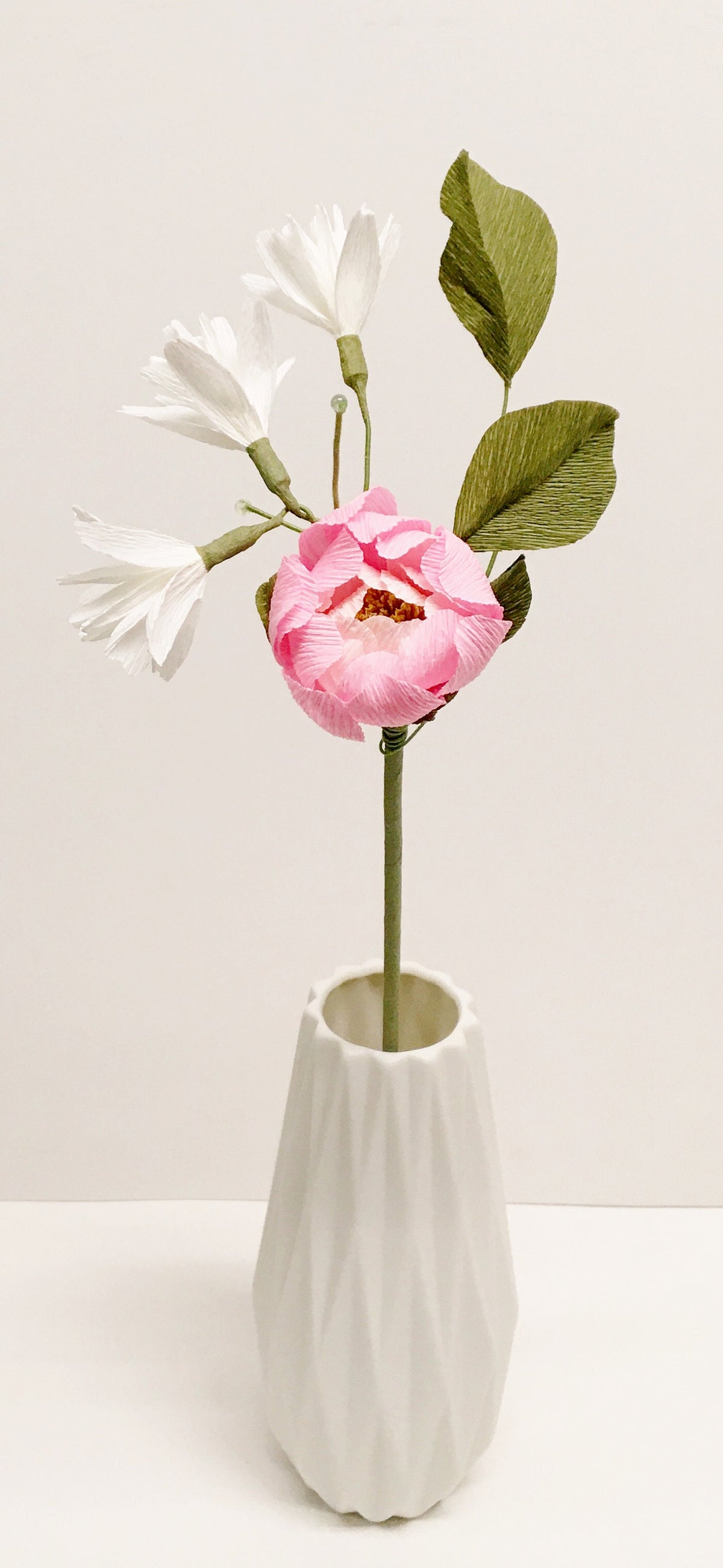 Peony Bud and Bloom-Peony-Crepe Paper Flower-Paper Flower-Wedding Flowers-Bridal Bouquet-Gifts-Paper Anniversary
