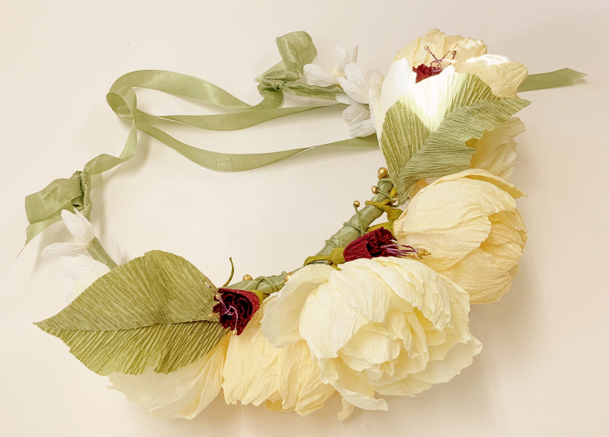Hair Acessories- Floral Headpiece -Wedding Flower Crown-Graduation Cap Flowers-Flower Crown-Flower Headband-Prom Flowers