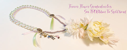 Graduation Lei-Crepe Paper Wildflower and Ribbon Lei-Wedding Lei-Birthday Lei-Paper Flowers- Lei