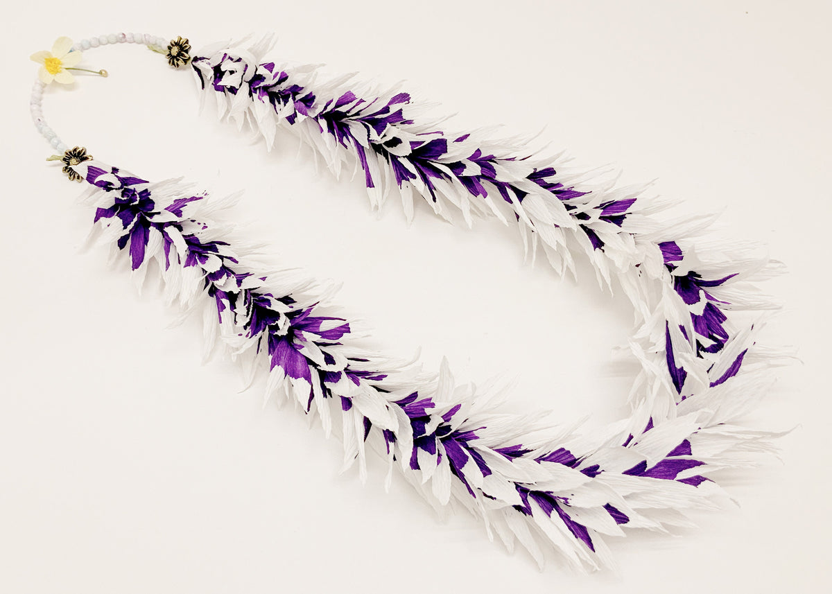 Graduation Lei-Crepe Paper Starburst Flower Lei-Wedding Lei-Birthday Lei-Paper Flower Lei