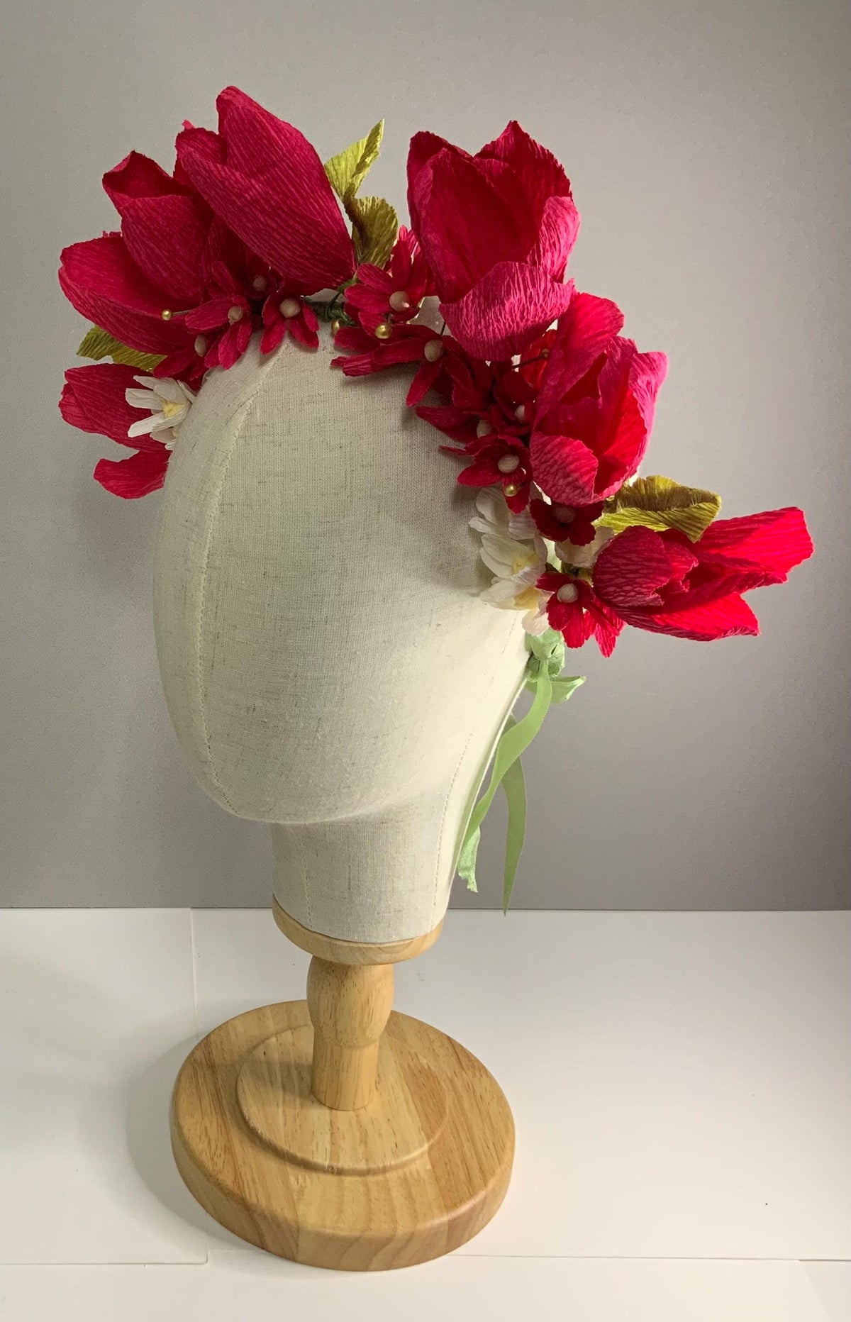 Hair Acessories- Floral Headpiece -Wedding Flower Crown-Graduation Cap Flowers-Flower Crown-Flower Headband-Prom Flowers
