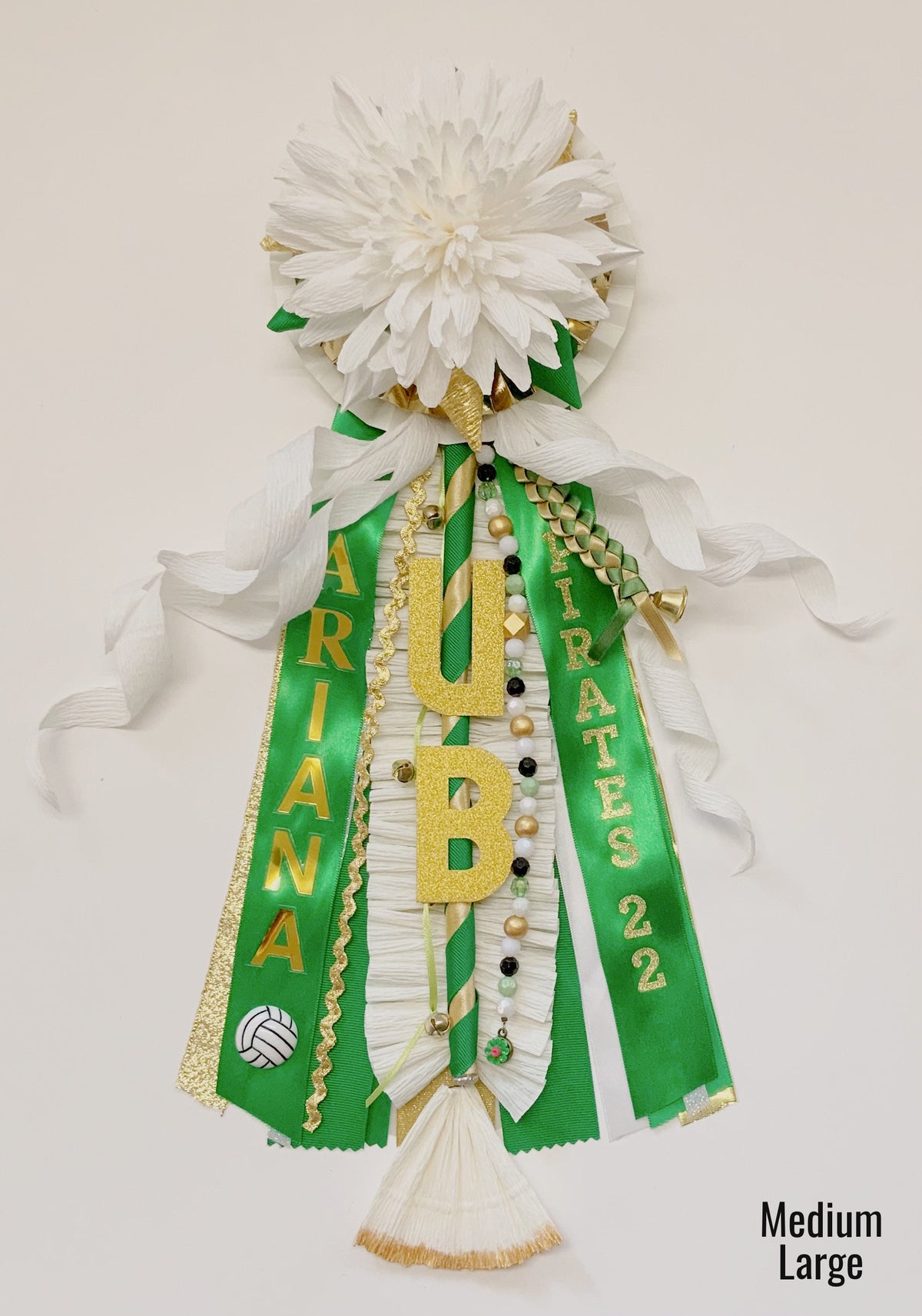 Custom School Spirit Mum Pin – Homecoming Corsage