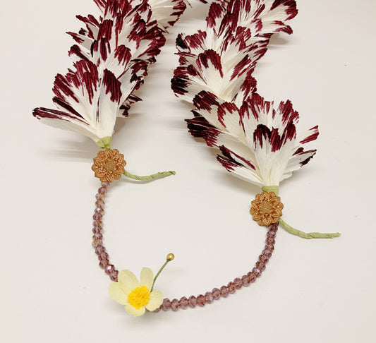 Graduation Lei-Crepe Paper Flower Bloom Lei-Wedding Lei-Birthday Lei-Paper Flowers- Lei