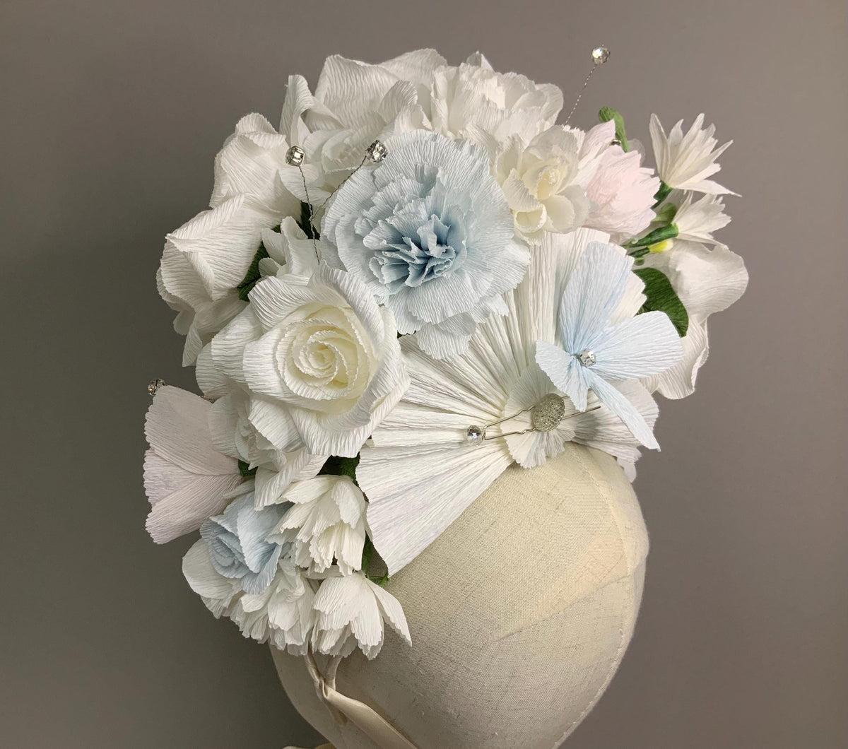 Hair Accessories-Bridgerton Inspired Headpiece-Kentucky Derby Fascinator-Fascinator-Flower Headpiece-Wedding Tiara-Bridal Crown-Flower Crown
