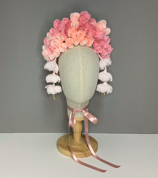 Bridgerton Insipired Headpiece-Kentucky Derby Fascinator-Fascinator-Flower Headband-Wedding Tiara-Bridal Crown-Flower Crown