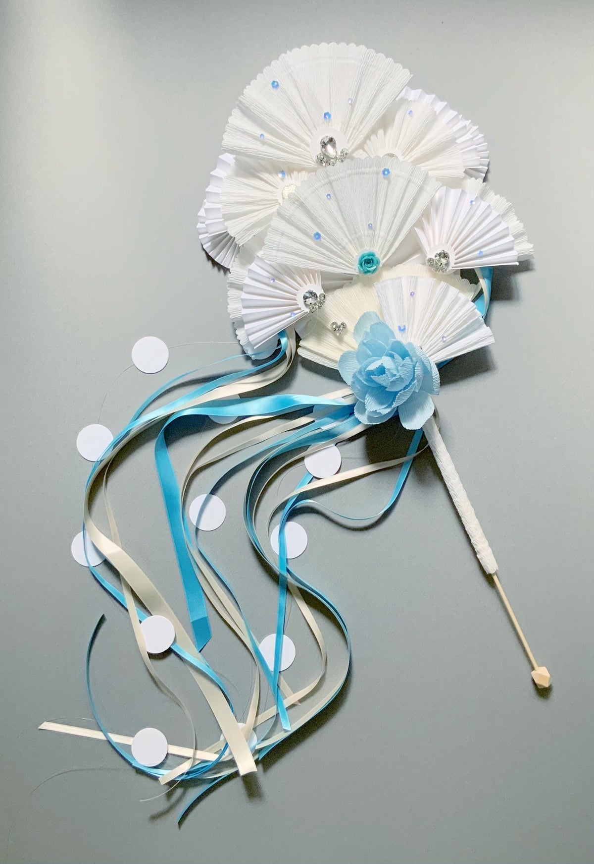Wedding Fan-Bridal Fan-Wedding Bouquet-Lolita Accessory-Paper Flowers-Custom Bouquet