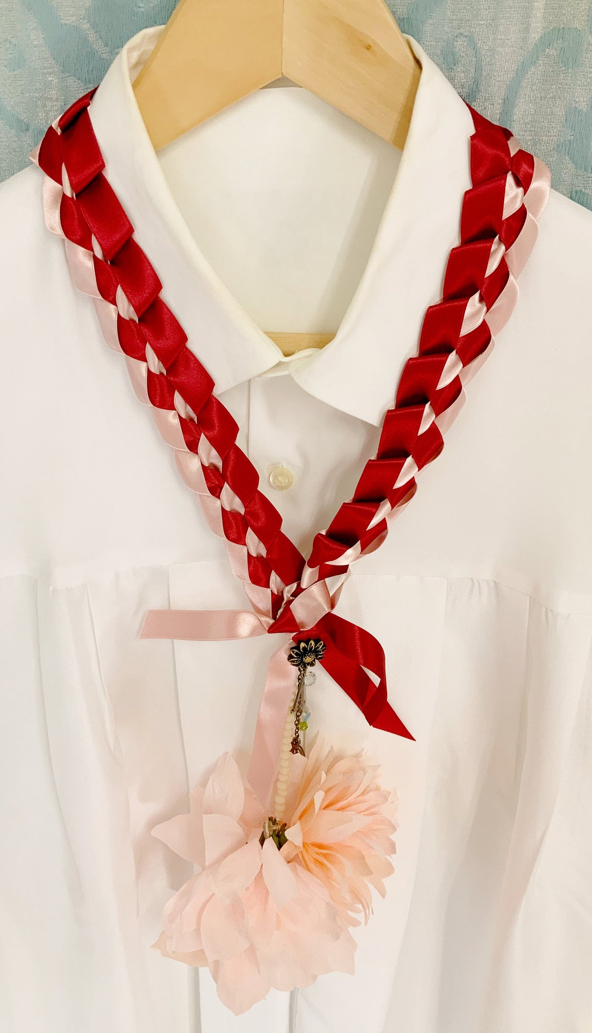 Graduation Lei-Birthday Lei-Custom Flower and Ribbon Leis-Crepe Paper Flower Leis-Ribbon Leis